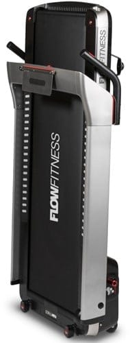 Loopband DTM400i van het merk Flow Fitness, ingeklapt.