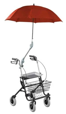 universele rollatorparaplu verkrijgbaar in 3 kleuren. Dit is de rode