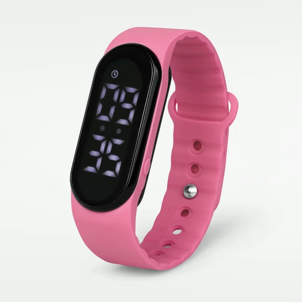 Buddy trilhorloge van het merk Rodger in kleur roze