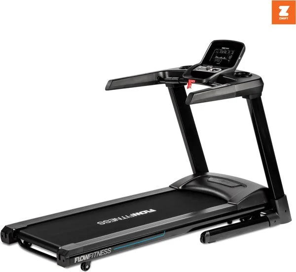 Loopband T2i van het merk Flow Fitness geschikt tot 180 kg.