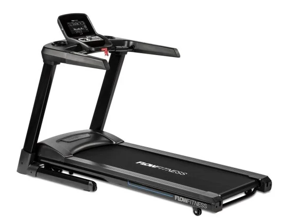 Loopband T2i van het merk Flow Fitness geschikt tot 180 kg.