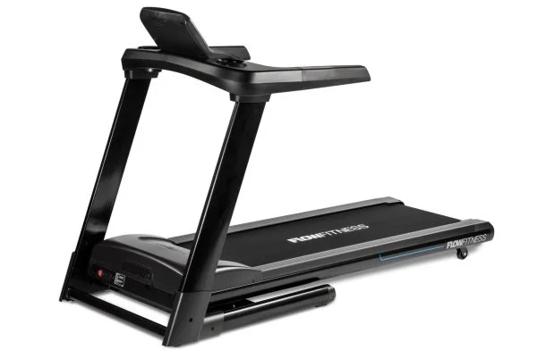 Loopband T2i van het merk Flow Fitness geschikt tot 180 kg.