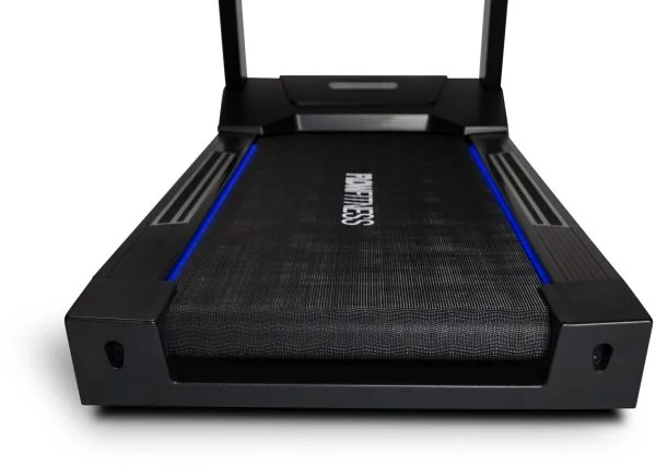 Flow Fitness loopband T3i kan tot een gewicht van 200 kg. Ingezoomd band