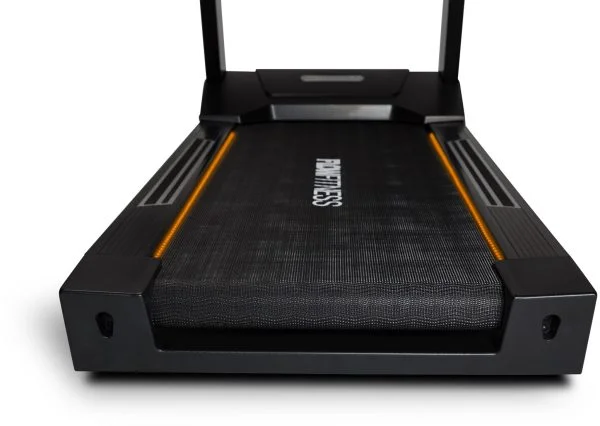 Flow Fitness loopband T3i kan tot een gewicht van 200 kg. Ingezoomd band