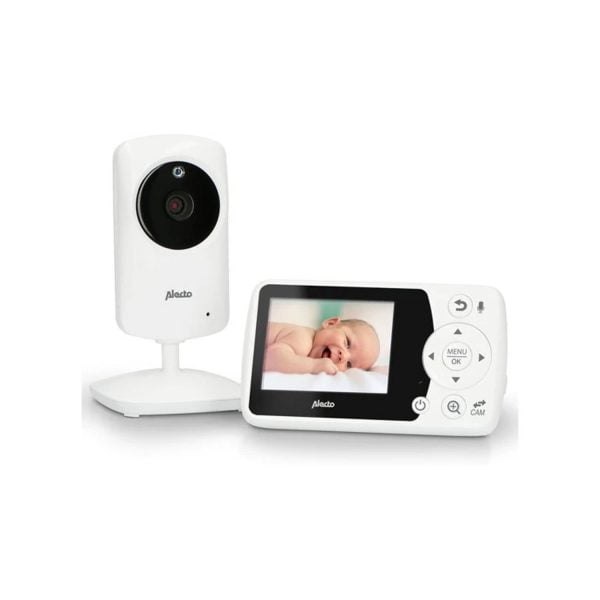 Babyfoon Alecto met camera en 2,4 inch scherm type DVM-69 uit te breiden tot 4 camera's ideaal voor meerdere kinderkamers of speelkamer