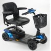 De  Colibri™4 is door zijn beperkte omvang een ideaal vervoersmiddel in voor smalle paden en kleine ruimtes. Dit is de kleur blauw.