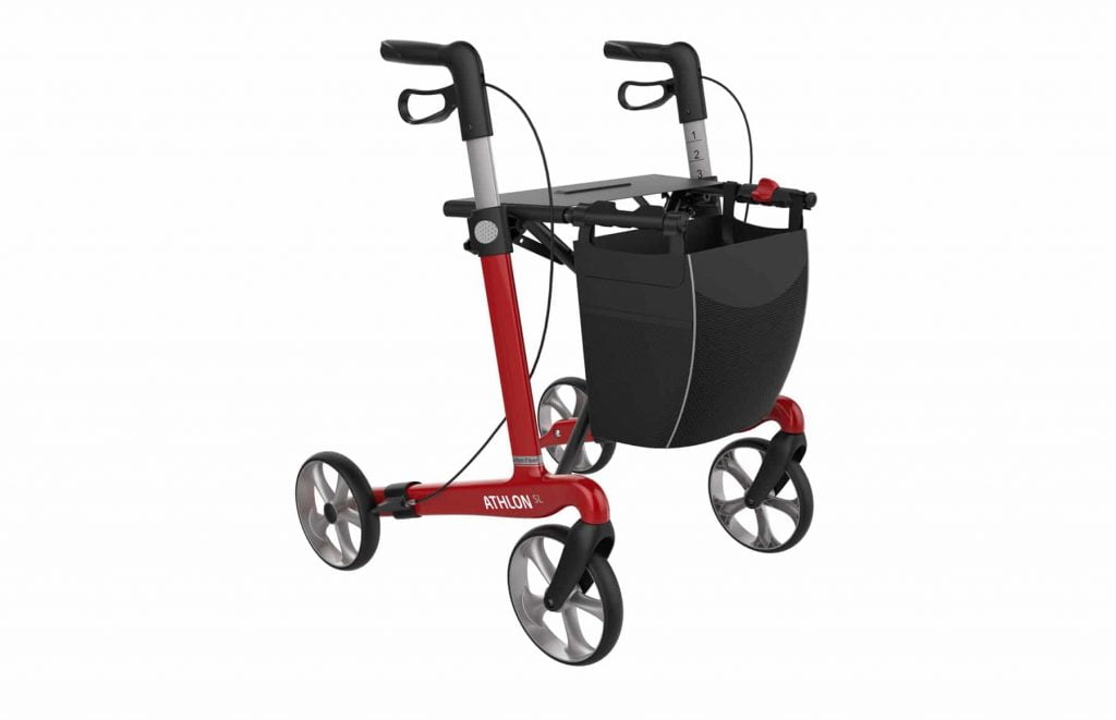 Rollator Athlon SL carbon in kleur rood