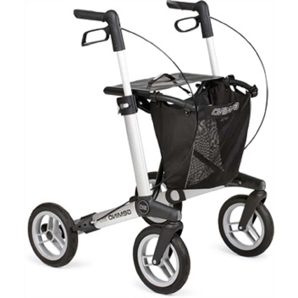 Rollator Gemino 30 met comfort wielen die schokdempend zijn