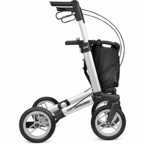 Zijzicht Rollator Gemino 30 met comfort wielen die schokdempend zijn