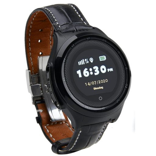 LifeWatcher Senior Velcro_horlogeband_leer_thuiszorgwinkel.nl alarmhorloge LifeWatcher met leren band