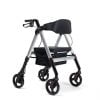 Rollator Vermeiren Goliat met verstelbare zitting in kleur zilver