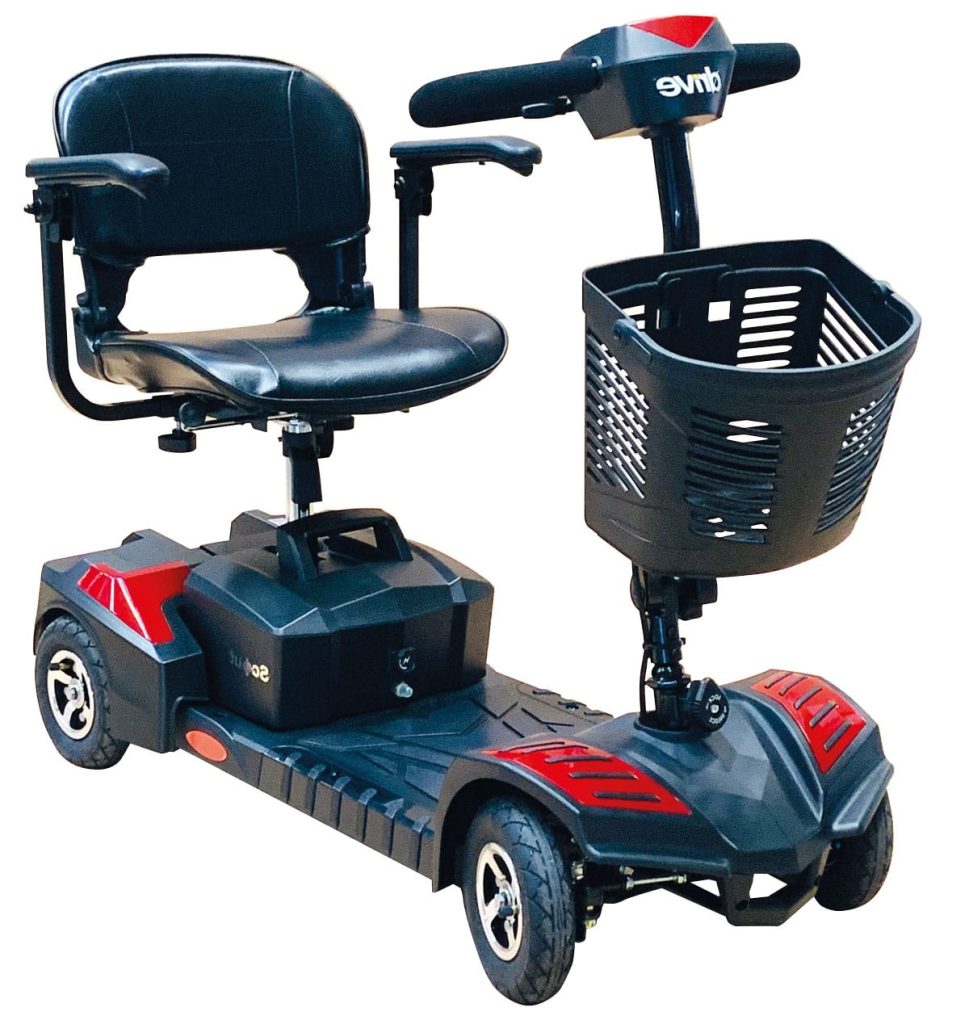 Scootmobiel Raven BL270 Scout Air van het merk Drive met luchtbanden.