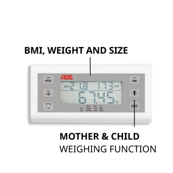 ADE-M320600-01 weegschaal tot 250 kg met moeder kind functie