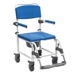Douche-toilet-rolstoel Aston in hoogte verstelbaar met 5" wielen van het merk Drive