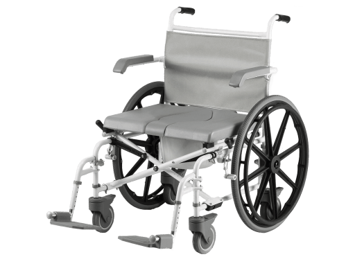Douche-toilet-rolstoel DuoMotion XL, zelfbeweger met 2x 24" en 4x 5" wielen, merk Drive