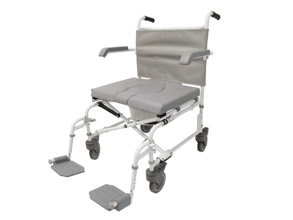 Douche-toilet-rolstoel DuoMotion XL, in hoogte verstelbaar met 4x 5" wielen van het merk Drive