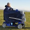 Scootmobiel regenponcho in 2 maten met transparant deel