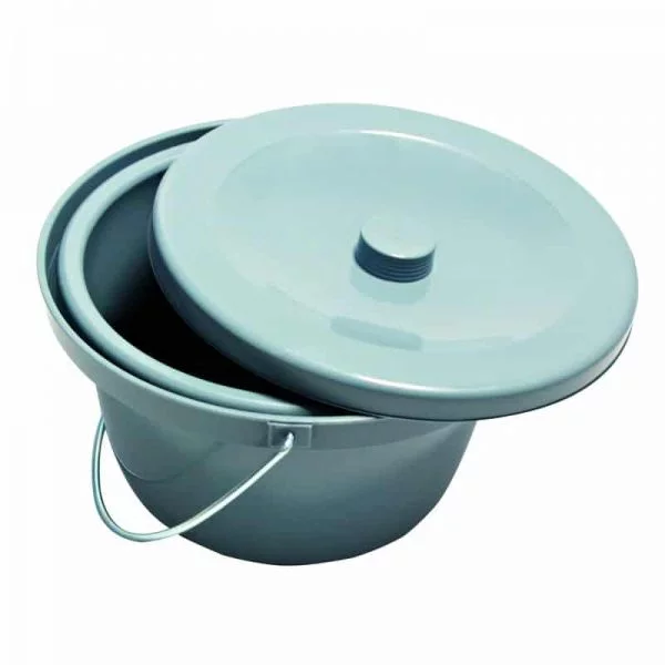 Toiletrolstoel/Postoel Tjeerd mobiel, inclusief afneembare zitting (Drive TRS 130) emmer