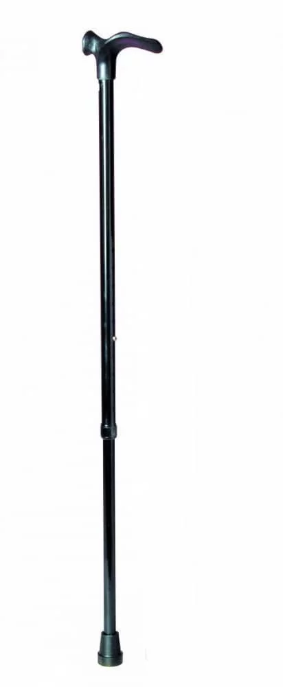 wandelstok met comfortgrip in de kleur zwart volledig
