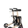 Track 4.0 merk wheelz-ahead lichtgewicht rollator dubbel inklapbaar kleur champagne zijkant schuin