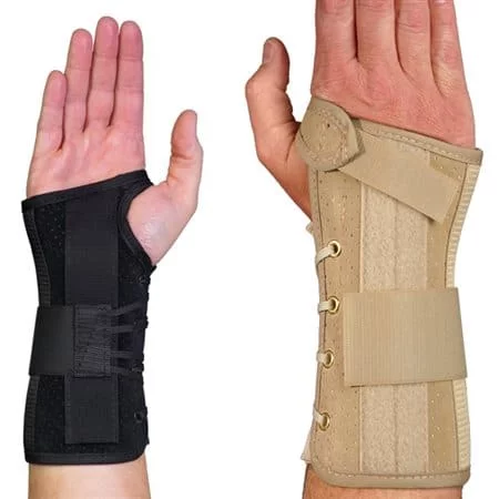 polsorthese zonder duim in 2 hoogtes en 7 maten verkrijgbaar links en rechts