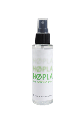 Hopla anti condens brillenspray, biologische afbreekbare spray dat het beslaan van brillenglazen