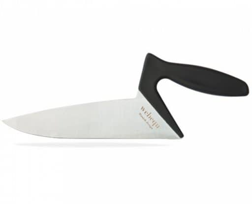 ergonomische_keukenmes_webequ_thuiszorgwinkel.nl_koksmes Keukenmes heeft een ergonomisch handvat voor optimale stabiliteit. Dit is de koksmes uitvoering voor onder andere vlees. Heeft een zwart handvat