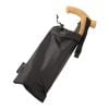 Opvouwbare wandelstok met kruk derby handvat en speciale flexy dop met flexibele onderkant in een hoes