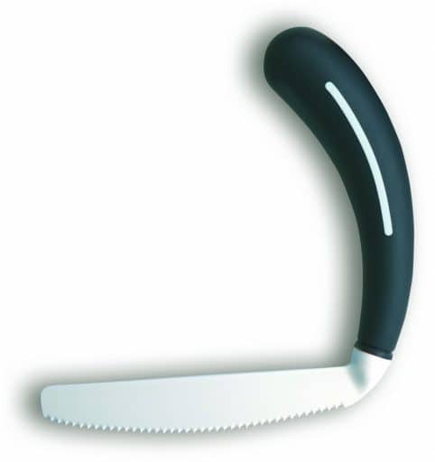mes_bestek_gebogen_rechtshandig_thuiszorgwinkel.nl_zwart Henro-Grip® Bestek - mes kleur zwart