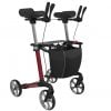 Rollator Rehasense Navigator met armschalen in de kleur rood