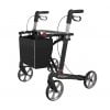Rehasense rollator XL gemaakt van carbon en weegt slechts 6 kg en kan tot 200 kg gebruikersgewicht aan.