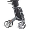 Rollator met extra grote boodschappentas is de Let's Shop van het merk Trustcare ingeklapt