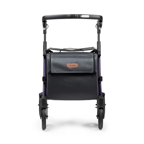 Rollator Rollz Flex 2 met zachte wielen en een extra grote boodschappentas voorzijde
