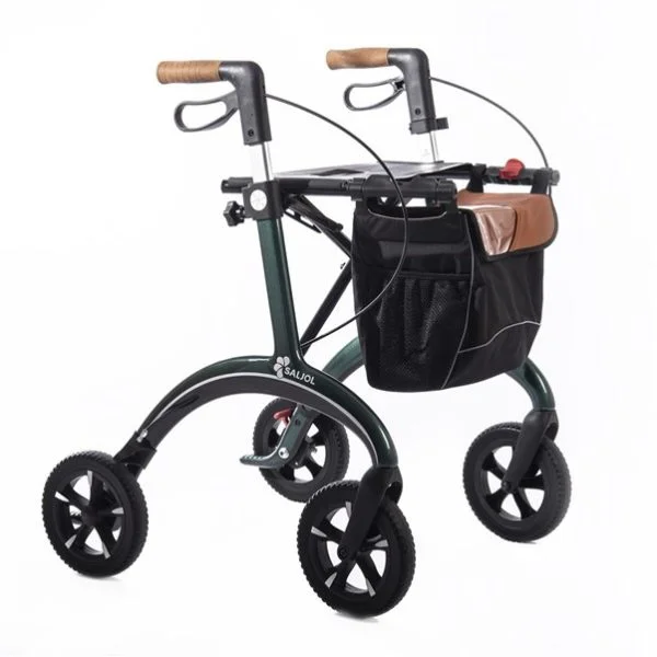 Carbon rollator Saljol van 5 kg in de kleur groen