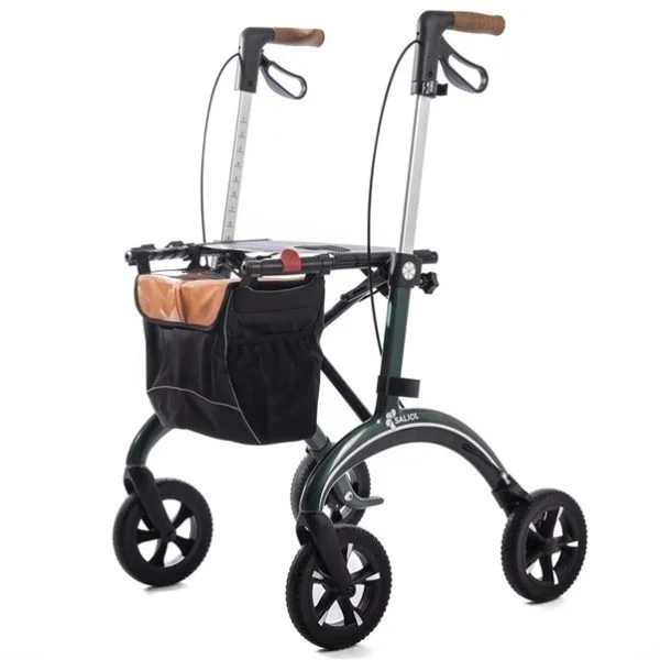 Carbon rollator Saljol van 5 kg in hoogte verstelbare handvatten