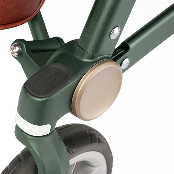 Rollator Trive dubbel opvouwbaar in kleur groen detail vouwsysteem