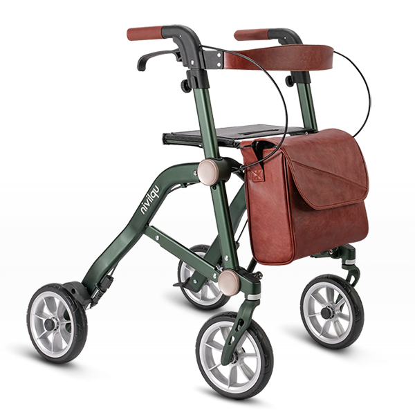 Rollator Trive dubbel opvouwbaar in kleur groen