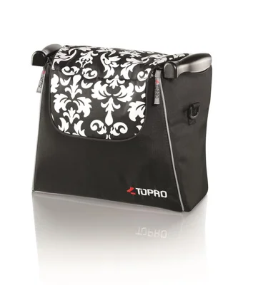 Luxe Topro rollatortas met zwart gebloemde klep