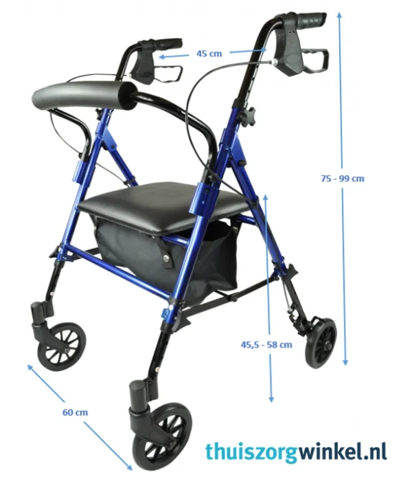 Lichtgewicht rollator van het merk Able2 van Thuiszorgwinkel.nl