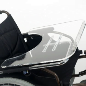 werkblad voor de rolstoel Inovys transparant dat wegklapbaar is