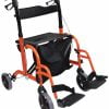 Aidapt VP184 rolstoel en rollator in een. In de kleur oranje van Thuiszorgwinkel.nl