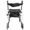 Rolstoel en rollator Aidapt DeLuxe in kleur wit voorzijde