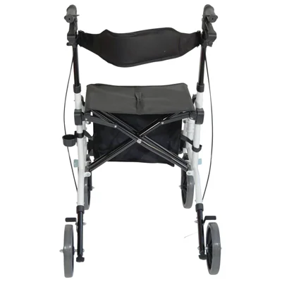 Rolstoel en rollator Aidapt DeLuxe in kleur wit voorzijde
