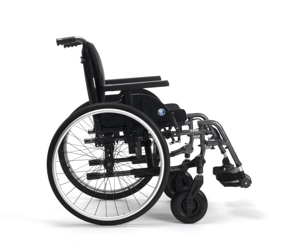 Vermeiren rolstoel V500 Light in drie zitbreedtes zijzijde
