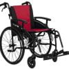 rolstoel Excel G-Logic in de bekleding kleur rood/zwart