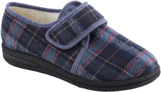 pantoffel_msf_geruit_maat_h_voorzijde_laagmodel_klittenband_thuiszorgwinkel.nl