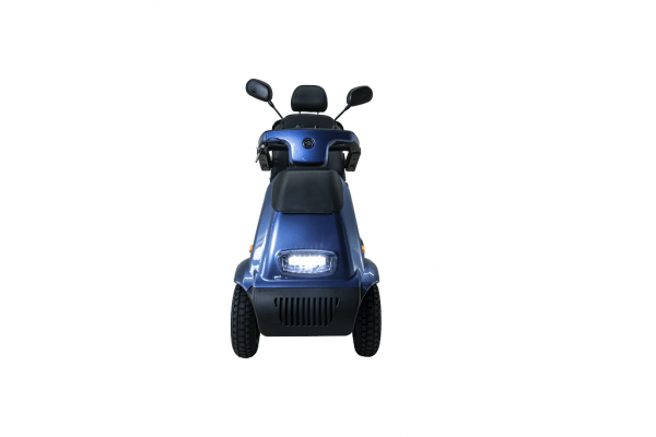 Breezy C4 Plus scootmobiel in de kleur blauw bezien van voorzijde