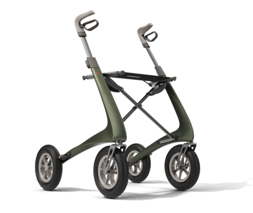 CarbonOverlandRollator_Groen_Thuiszorgwinkel.nl Rollator Carbon Overland Groen van Thuiszorgwinkel.nl