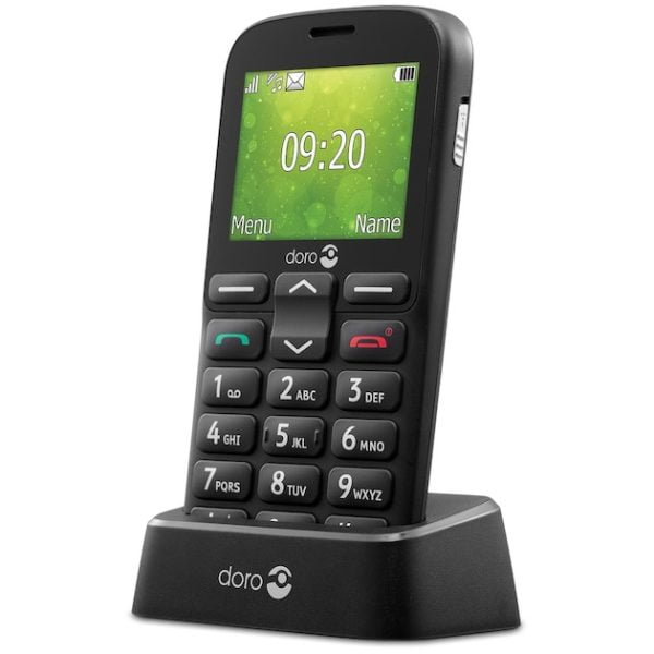 Doro 1381 telefoon in de kleur zwart van Thuiszorgwinkel.nl