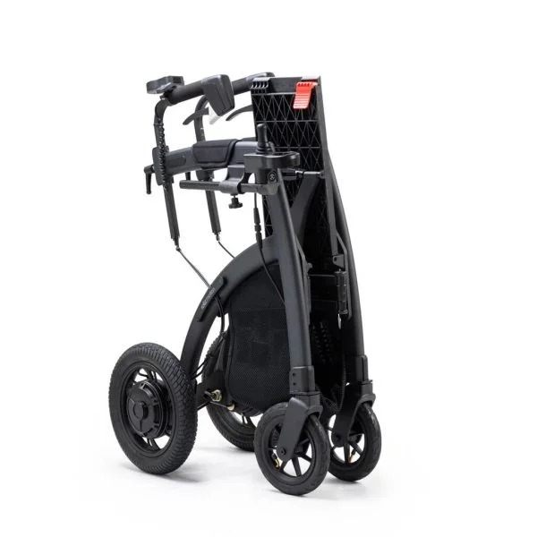 Rollz Motion Electric Een veelzijdige 3-in-1 rollator, transportstoel & elektrische rolstoel, ingeklapt